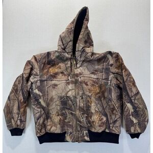Vintage Carhartt Hooded Realtree Camo Active Jacket XL J221 CAP
